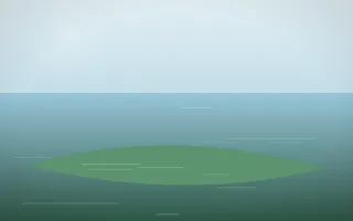 Quiet Shore — light blue and green beach background