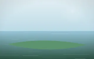 Quiet Shore IV — light blue and green beach background, variation IV