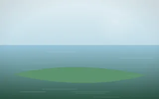 Quiet Shore VII — light blue and green beach background, variation VII