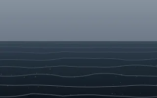 Storm Surf III — dark blue beach background, variation III
