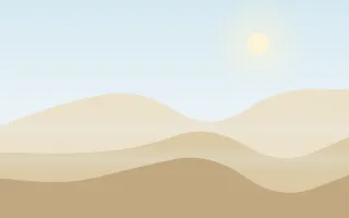 White Sand Dunes II — light beige, orange and blue beach background, variation II