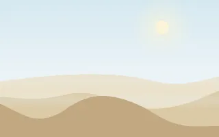 White Sand Dunes III — light beige, orange and blue beach background, variation III