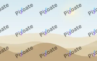 White Sand Dunes III — light beige, orange and blue beach background, variation III