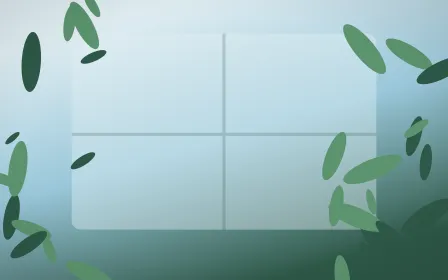 Clear Day Biophilic — light blue and green biophilic background