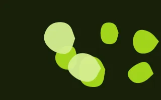 Acid Lime Pop Forms — dark black and green blob background