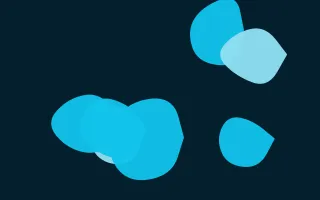 Aqua Signal Pop Forms II — dark black and teal blob background, variation II
