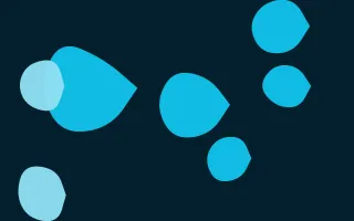 Aqua Signal Pop Forms III — dark black and teal blob background, variation III