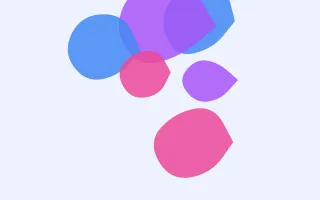 Pixoate Blobs — colourful white, blue and purple blob background