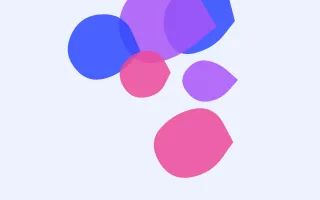 Pixoate Blobs — colourful white, blue and purple blob background