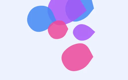 Pixoate Blobs — colourful white, blue and purple blob background
