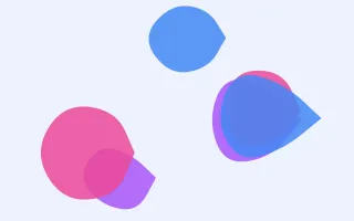 Pixoate Blobs II — colourful white, blue and purple blob background, variation II