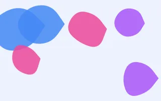 Pixoate Blobs III — colourful white, blue and purple blob background, variation III