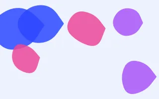 Pixoate Blobs III Pixoate Blobs III — colourful white, blue and purple blob background, variation III