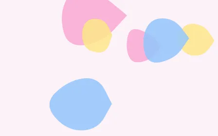 Candy Blobs — light white, pink and blue blob background