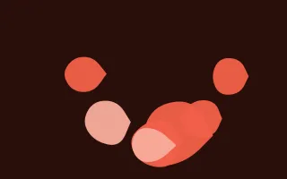 Coral Modern Pop Forms — dark black and red blob background
