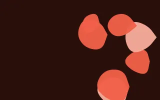 Coral Modern Pop Forms III — dark black and red blob background, variation III