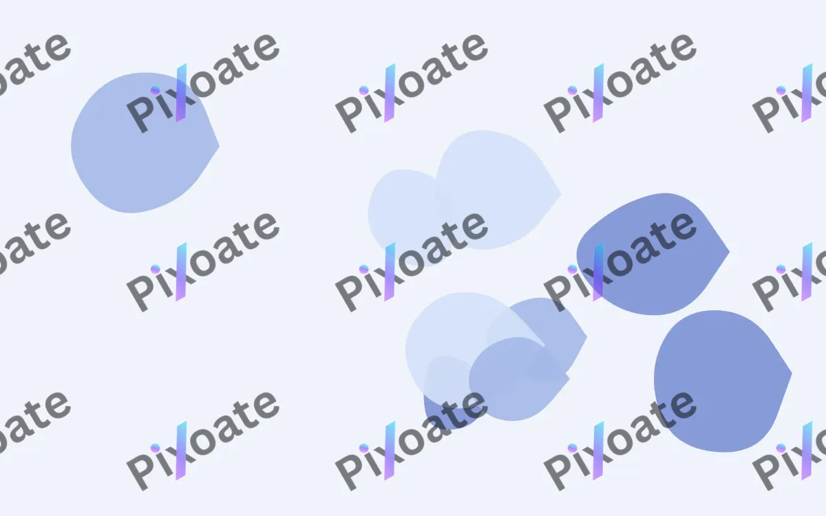 Frostbloom Pebbles — light blue and white blob background