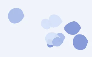 Frostbloom Pebbles — light blue and white blob background