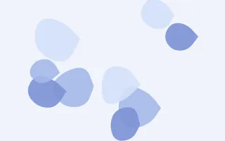 Frostbloom Pebbles II — light blue and white blob background, variation II