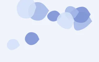 Frostbloom Pebbles III — light blue and white blob background, variation III