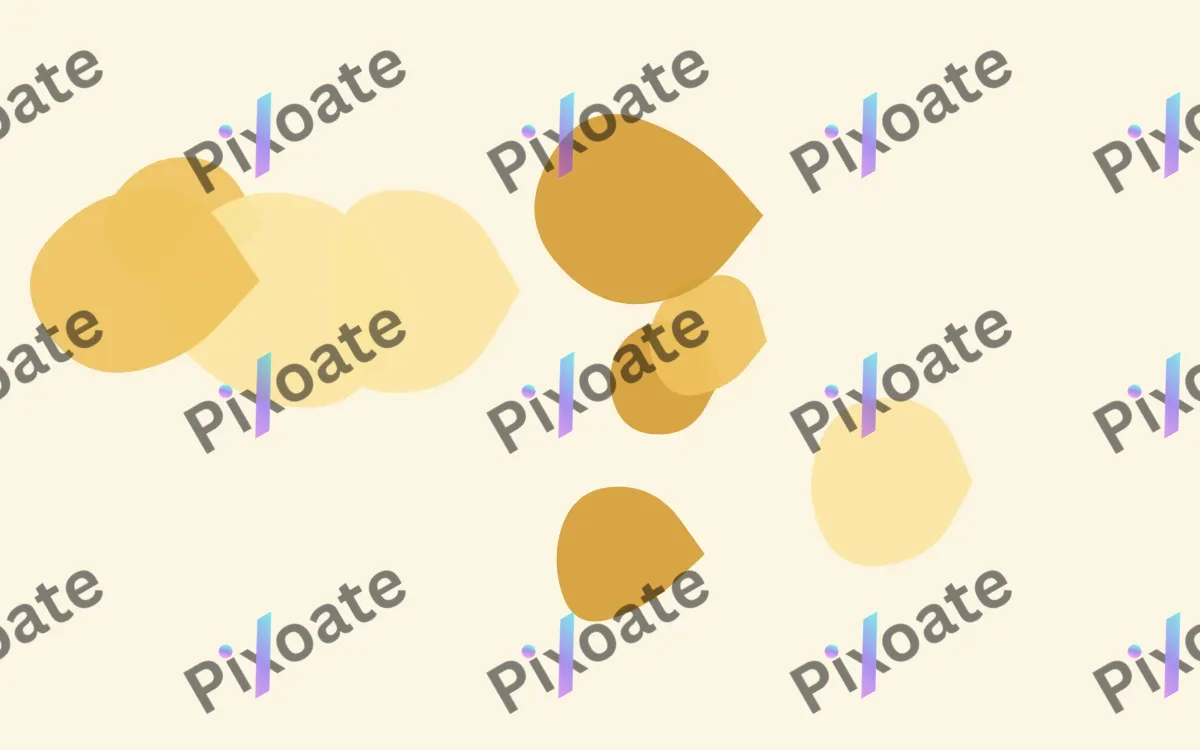 Honeywren Pebbles — light gold and beige blob background