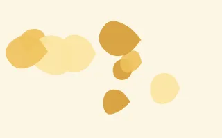 Honeywren Pebbles — light gold and beige blob background