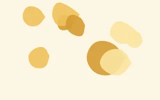 Honeywren Pebbles II — light gold and beige blob background, variation II