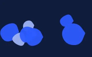 Klein Pop Forms II — dark blue blob background, variation II