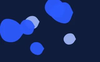 Klein Pop Forms III — dark blue blob background, variation III