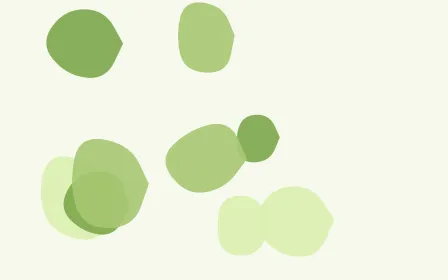Meadowlark Pebbles — light green and white blob background