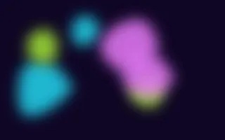 Neon Blobs II Neon Blobs II — dark black, teal and purple blob background, variation II
