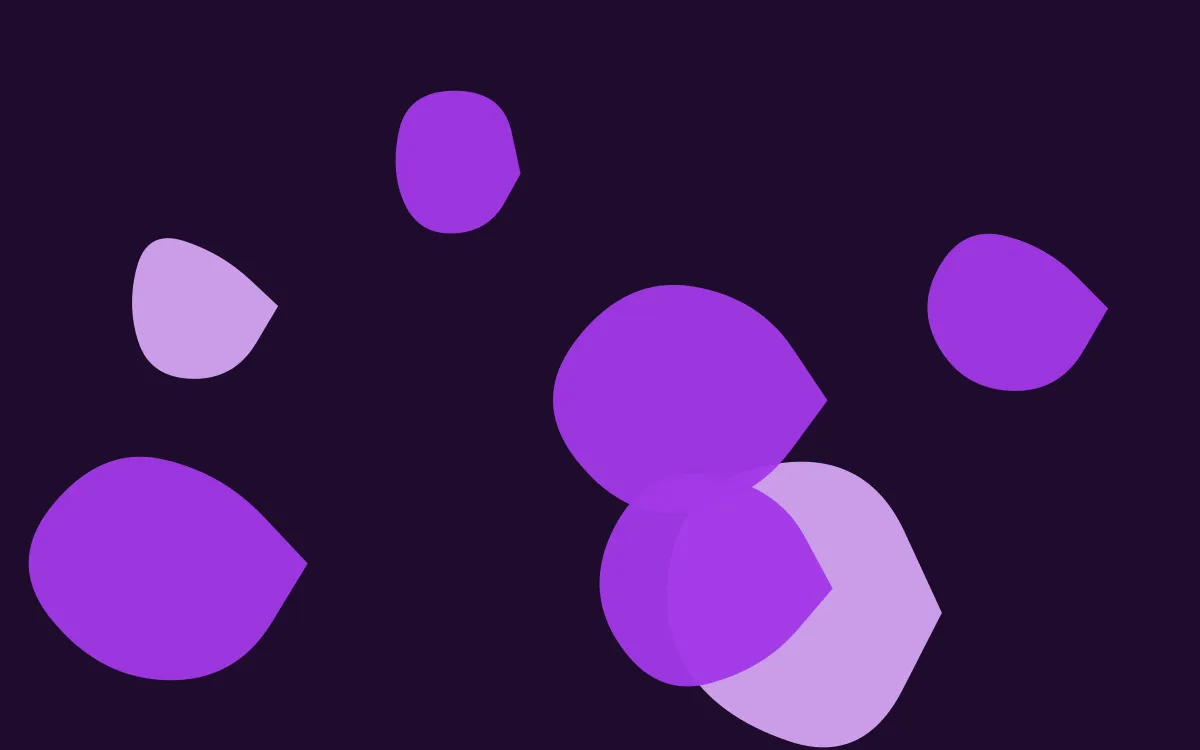 Orchid Pop Pop Forms — dark purple blob background