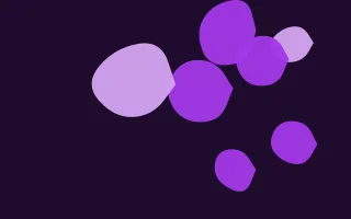 Orchid Pop Pop Forms II — dark purple blob background, variation II