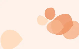 Peachette Forms II — light orange and white blob background, variation II