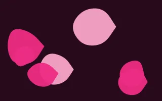 Punch Pink Pop Forms II — dark black and pink blob background, variation II