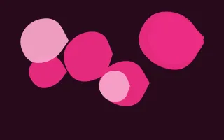 Punch Pink Pop Forms III — dark black and pink blob background, variation III