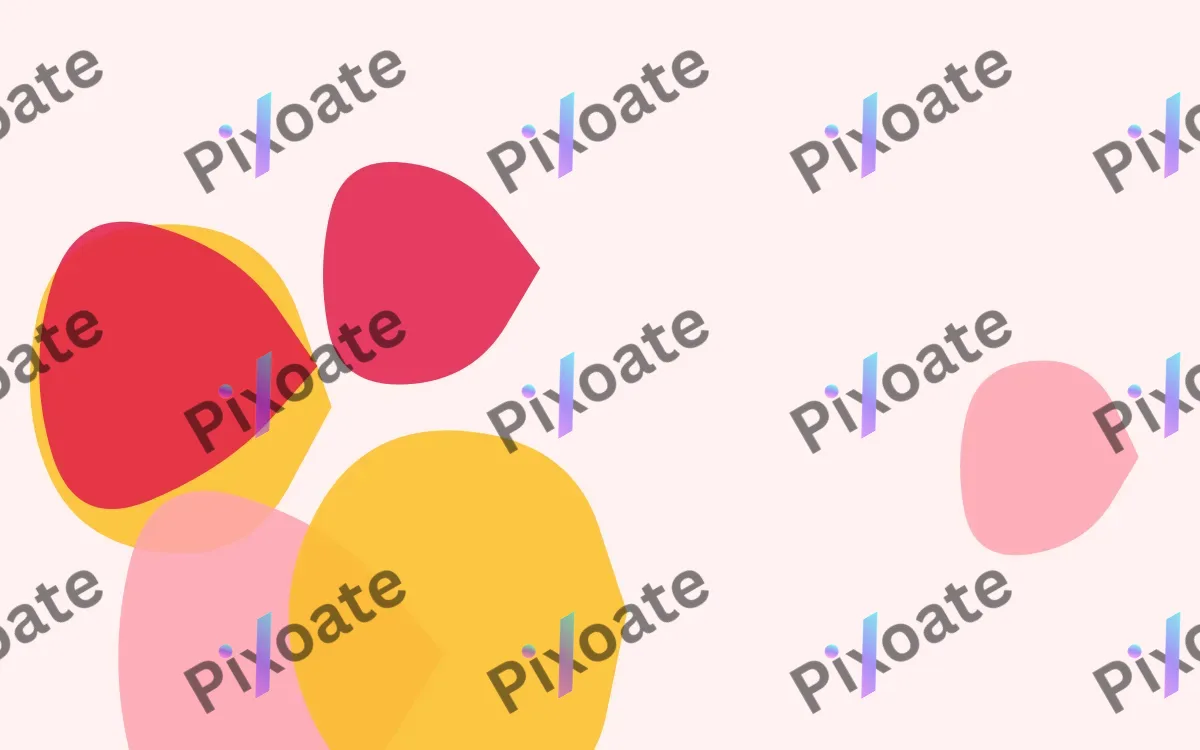Rose Gold Blobs — light white, red and gold blob background