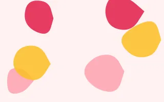 Rose Gold Blobs II — light white, red and gold blob background, variation II