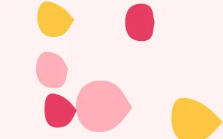 Rose Gold Blobs III — light white, red and gold blob background, variation III