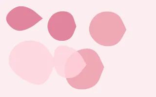 Rosea Forms — light red, pink and white blob background