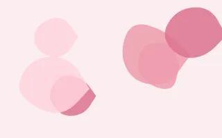 Rosea Forms II — light red, pink and white blob background, variation II