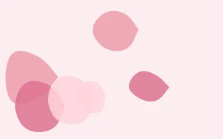 Rosea Forms III — light red, pink and white blob background, variation III