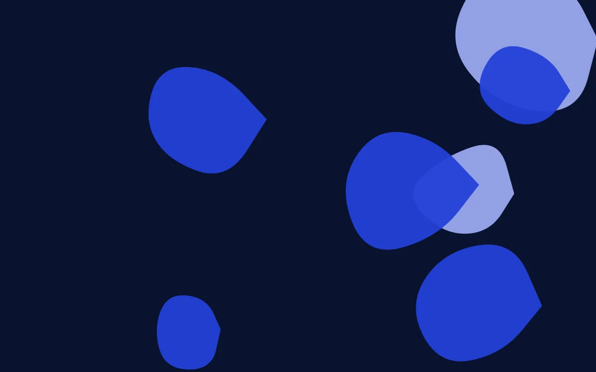 Sapphire Punch Pop Forms — dark blue blob background
