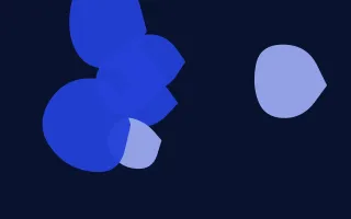 Sapphire Punch Pop Forms II — dark blue blob background, variation II