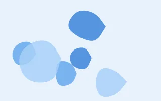 Skylark Forms III — colourful blue and white blob background, variation III