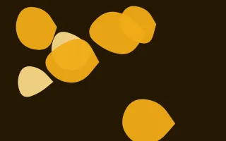Solar Pop Forms — dark black, gold and yellow blob background
