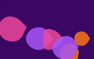 Sunset Blobs — colourful purple, orange and pink blob background