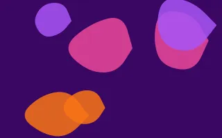 Sunset Blobs II — colourful purple, orange and pink blob background, variation II