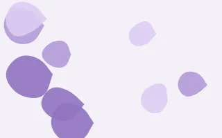 Thistledown Pebbles — light purple and white blob background