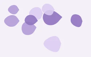 Thistledown Pebbles II — light purple and white blob background, variation II